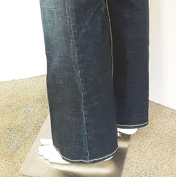 Seven7 Premium Cotton Spandex Dark Wash Denim Embroidered Boot Cut Jean Sz 10 - Picture 6 of 12